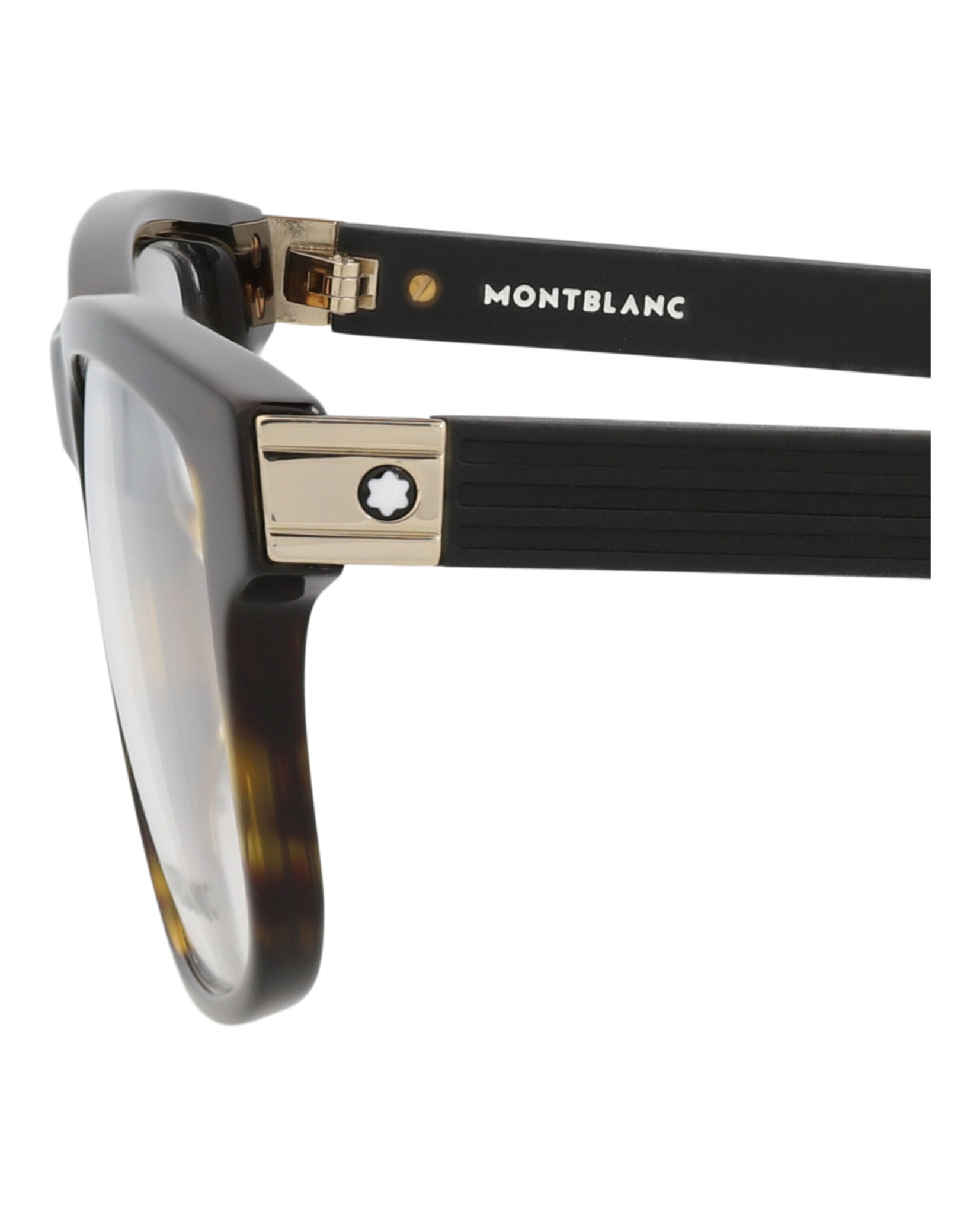 Montblanc Mens Square/Rectangle Havana Havana Transparent Fashion Designer Eyewear
