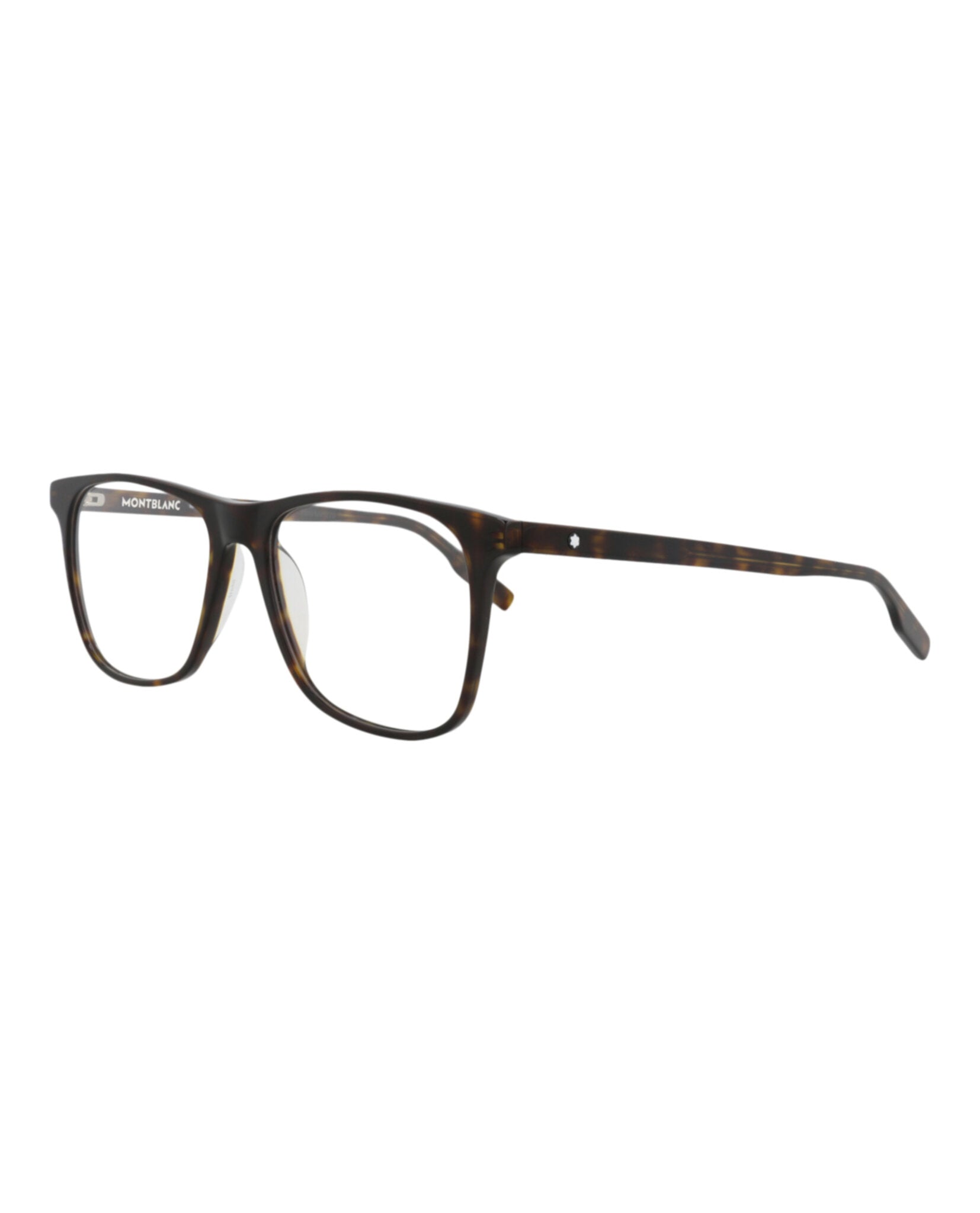 Montblanc Montblanc Mens Square/Rectangle Havana Havana Transparent Fashion Designer Eyewear