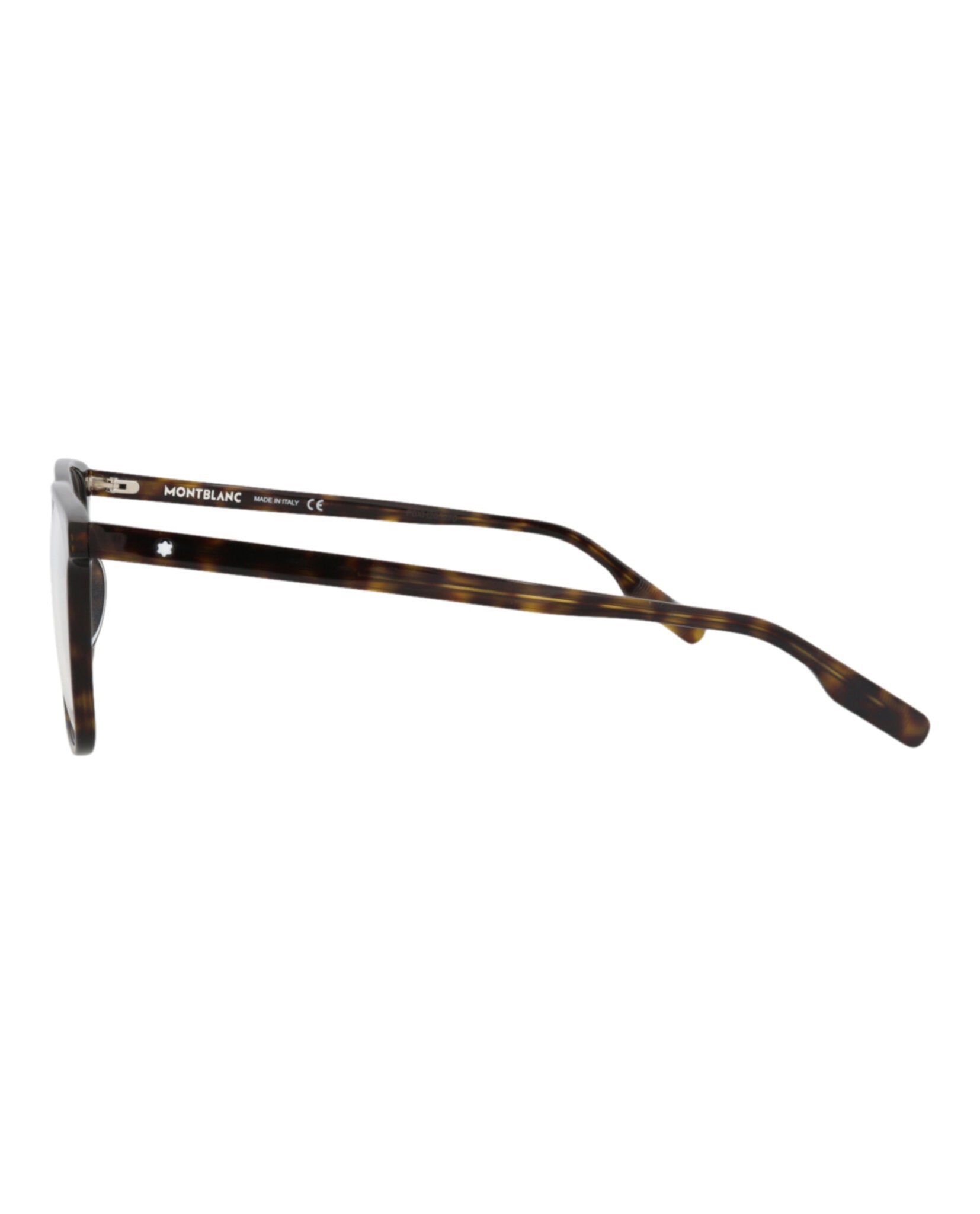 Montblanc Montblanc Mens Square/Rectangle Havana Havana Transparent Fashion Designer Eyewear