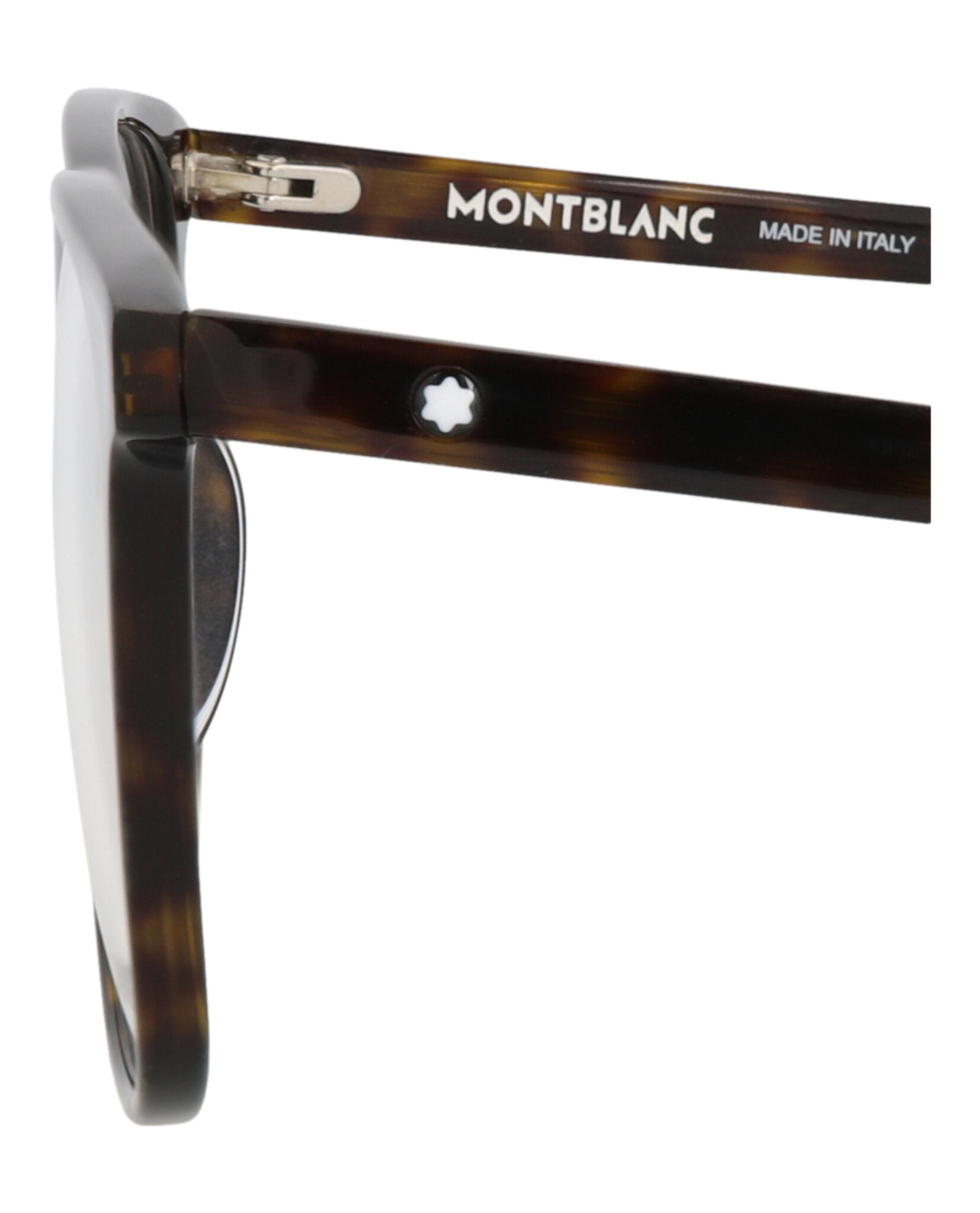Montblanc Montblanc Mens Square/Rectangle Havana Havana Transparent Fashion Designer Eyewear