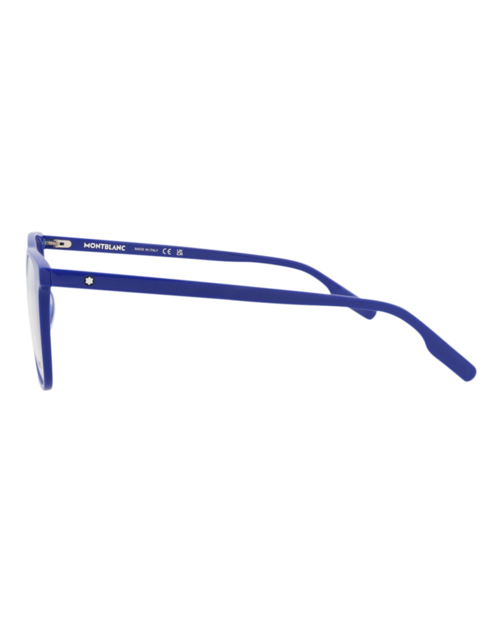 Montblanc Mens Square/Rectangle Blue Blue Transparent Fashion Designer Eyewear