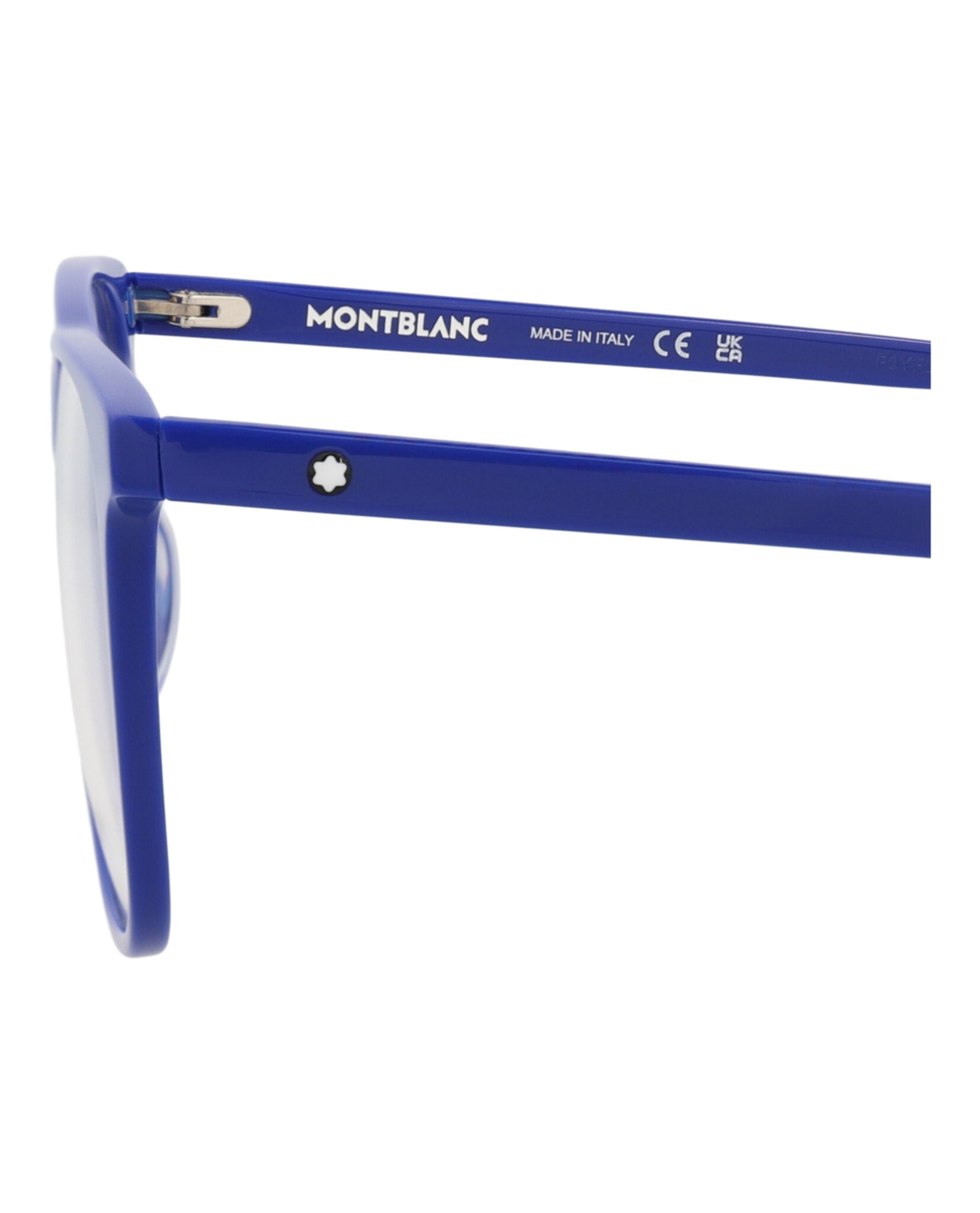 Montblanc Mens Square/Rectangle Blue Blue Transparent Fashion Designer Eyewear