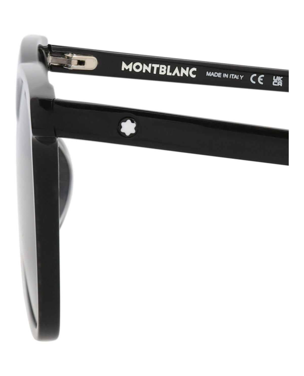 Montblanc Montblanc Mens Square/Rectangle Black Black Grey Fashion Designer Eyewear