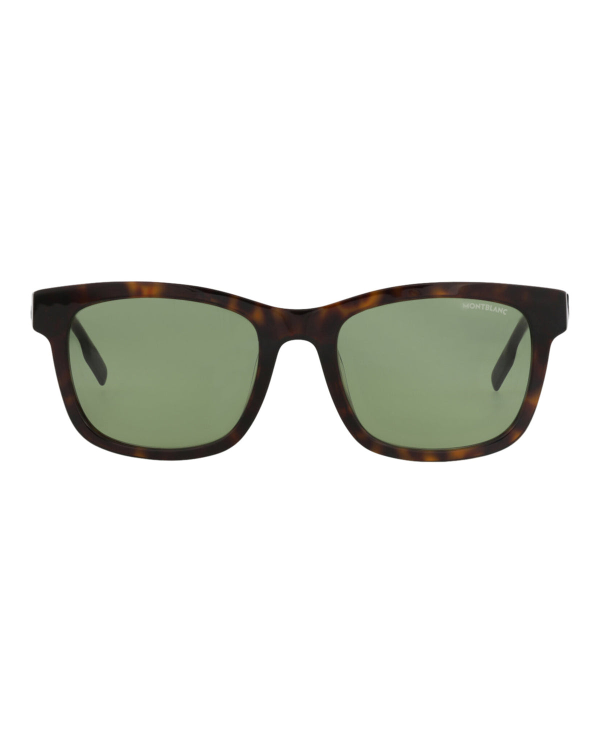 Montblanc Mens Square/Rectangle Havana Havana Green Fashion Designer Eyewear