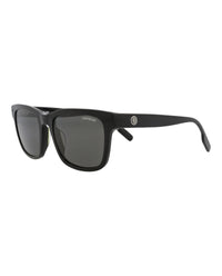 Montblanc Montblanc Mens Square/Rectangle Black Black Grey Fashion Designer Eyewear