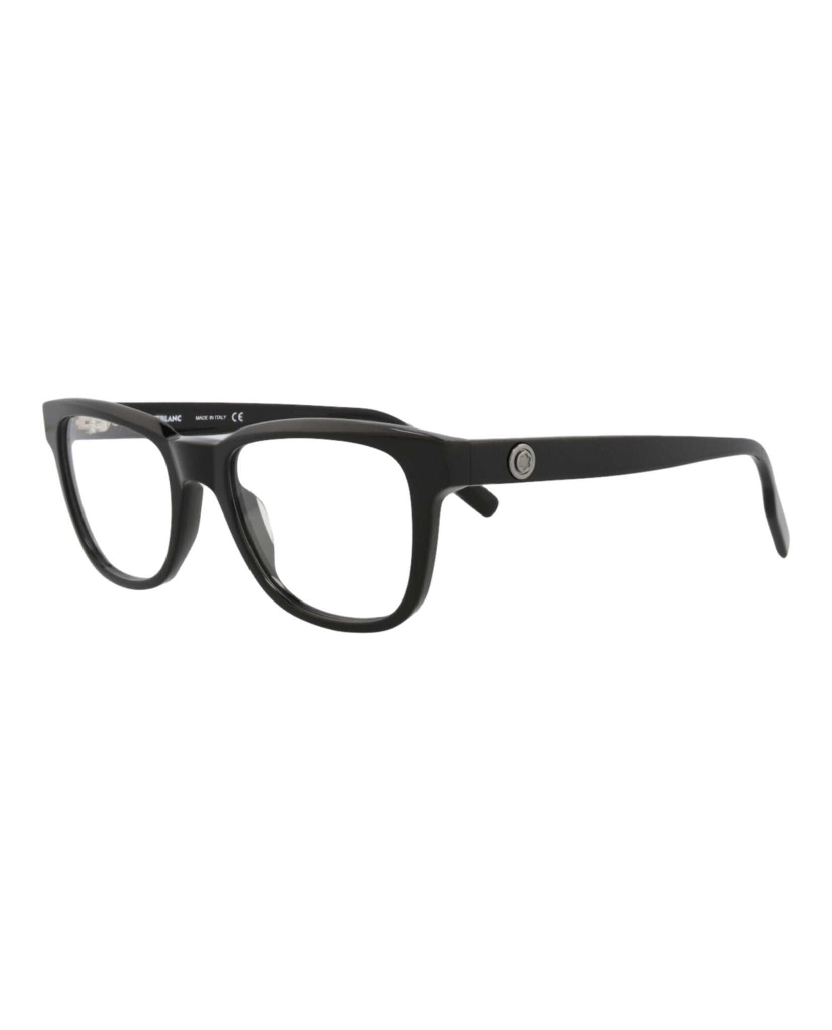 Montblanc Montblanc Mens Square/Rectangle Black Black Transparent Fashion Designer Eyewear