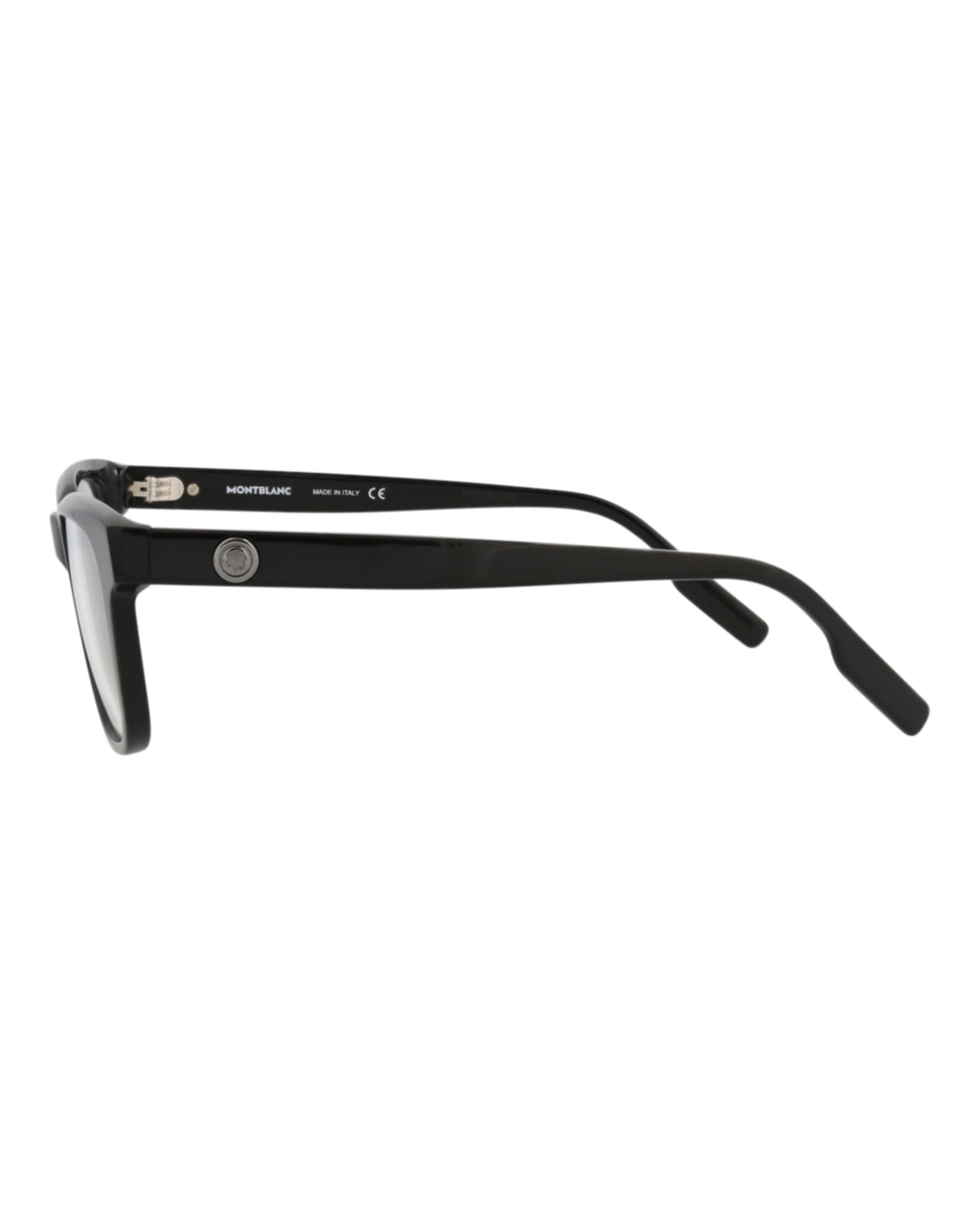 Montblanc Montblanc Mens Square/Rectangle Black Black Transparent Fashion Designer Eyewear