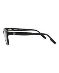 Montblanc Montblanc Mens Square/Rectangle Black Black Transparent Fashion Designer Eyewear