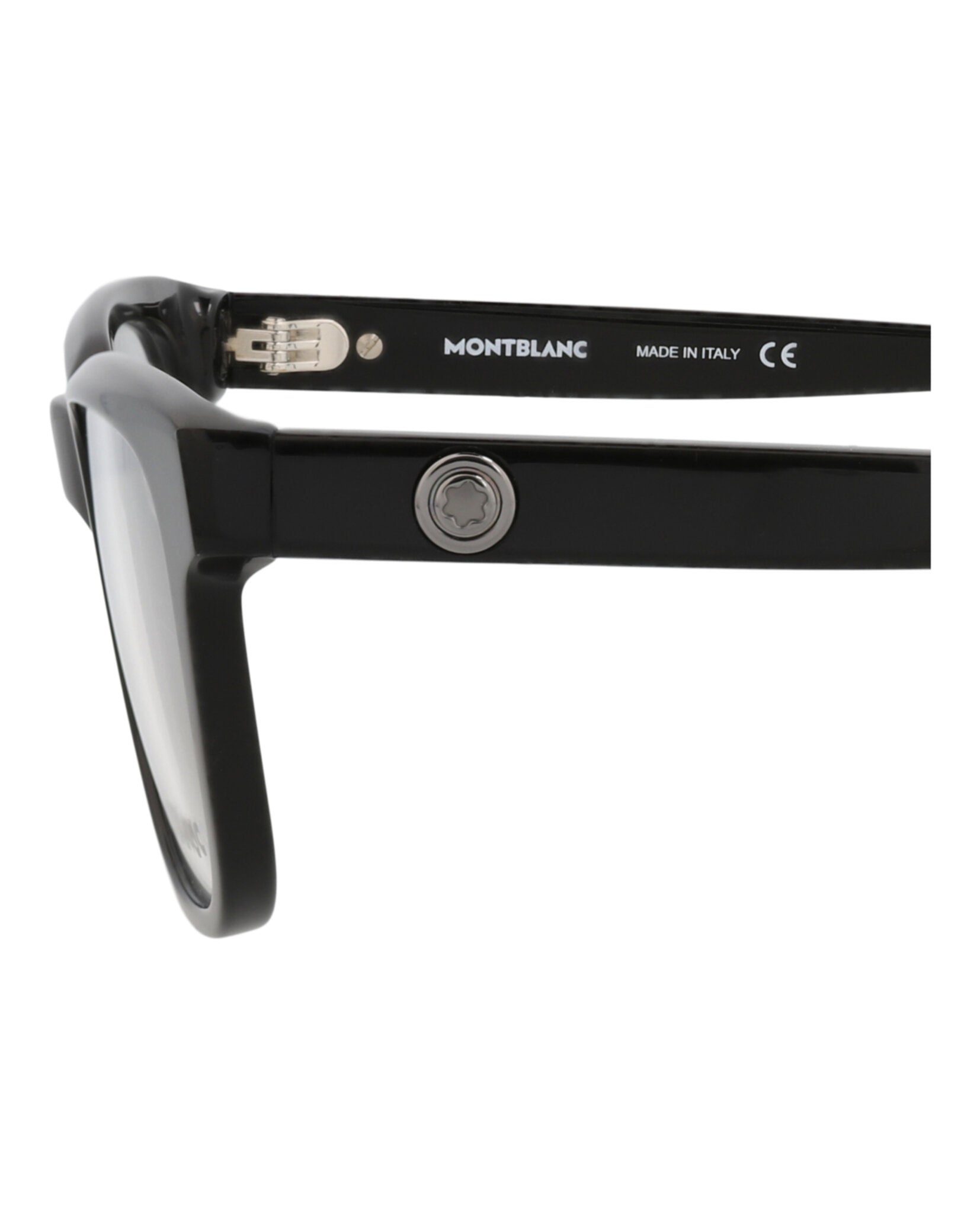 Montblanc Montblanc Mens Square/Rectangle Black Black Transparent Fashion Designer Eyewear