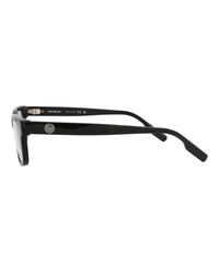 Montblanc Mens Square/Rectangle Black Black Transparent Fashion Designer Eyewear