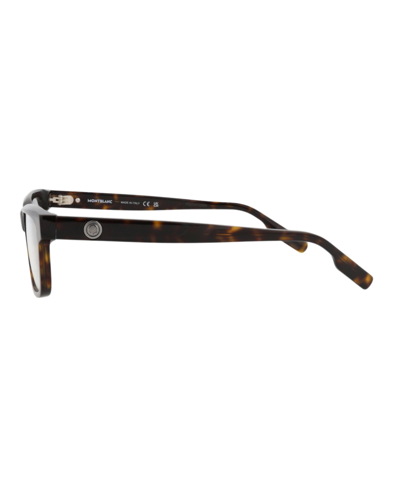 Montblanc Mens Square/Rectangle Havana Havana Transparent Fashion Designer Eyewear