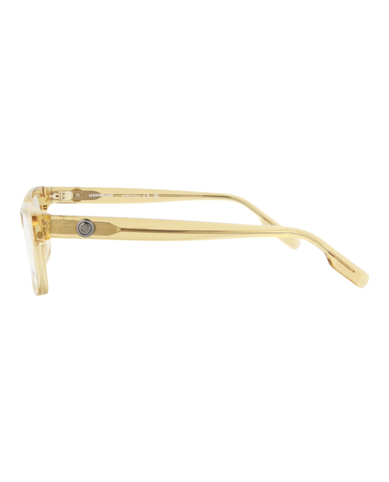 Montblanc Mens Square/Rectangle Orange Orange Transparent Fashion Designer Eyewear