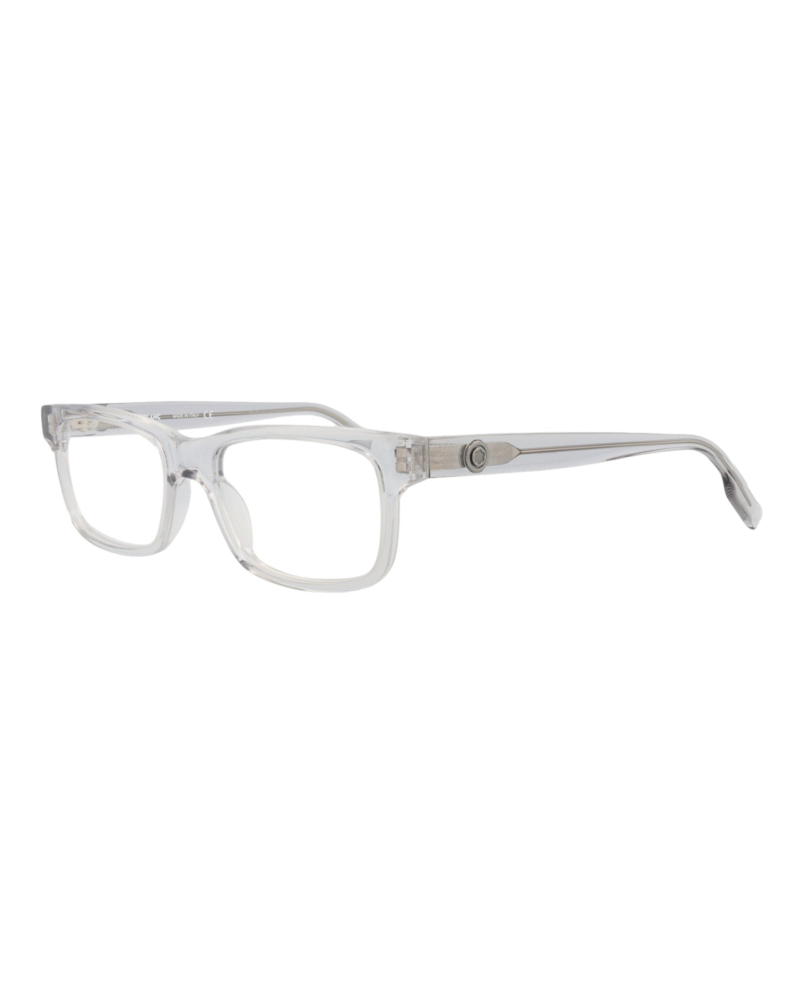 Montblanc Montblanc Mens Square/Rectangle Grey Grey Transparent Fashion Designer Eyewear