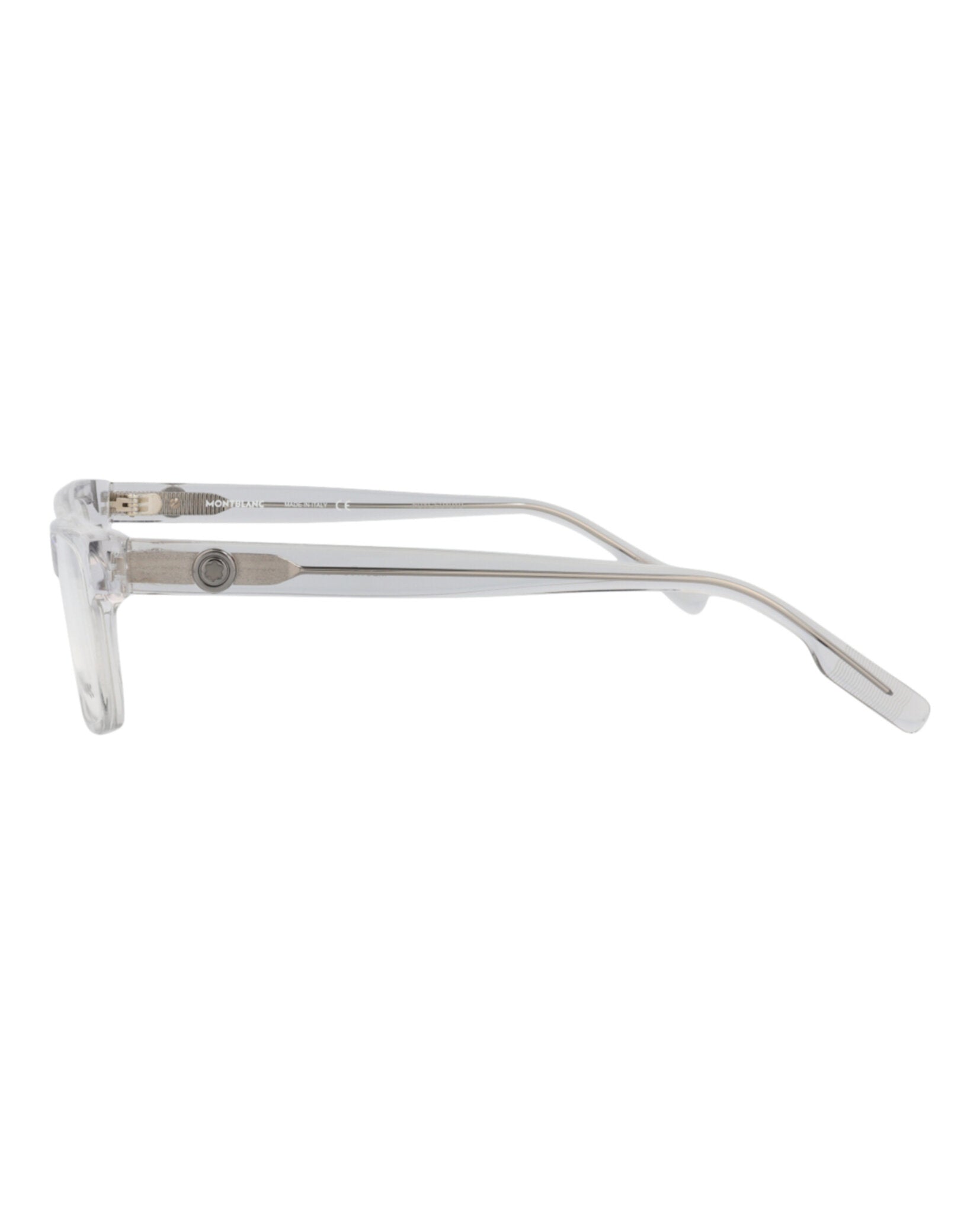 Montblanc Montblanc Mens Square/Rectangle Grey Grey Transparent Fashion Designer Eyewear
