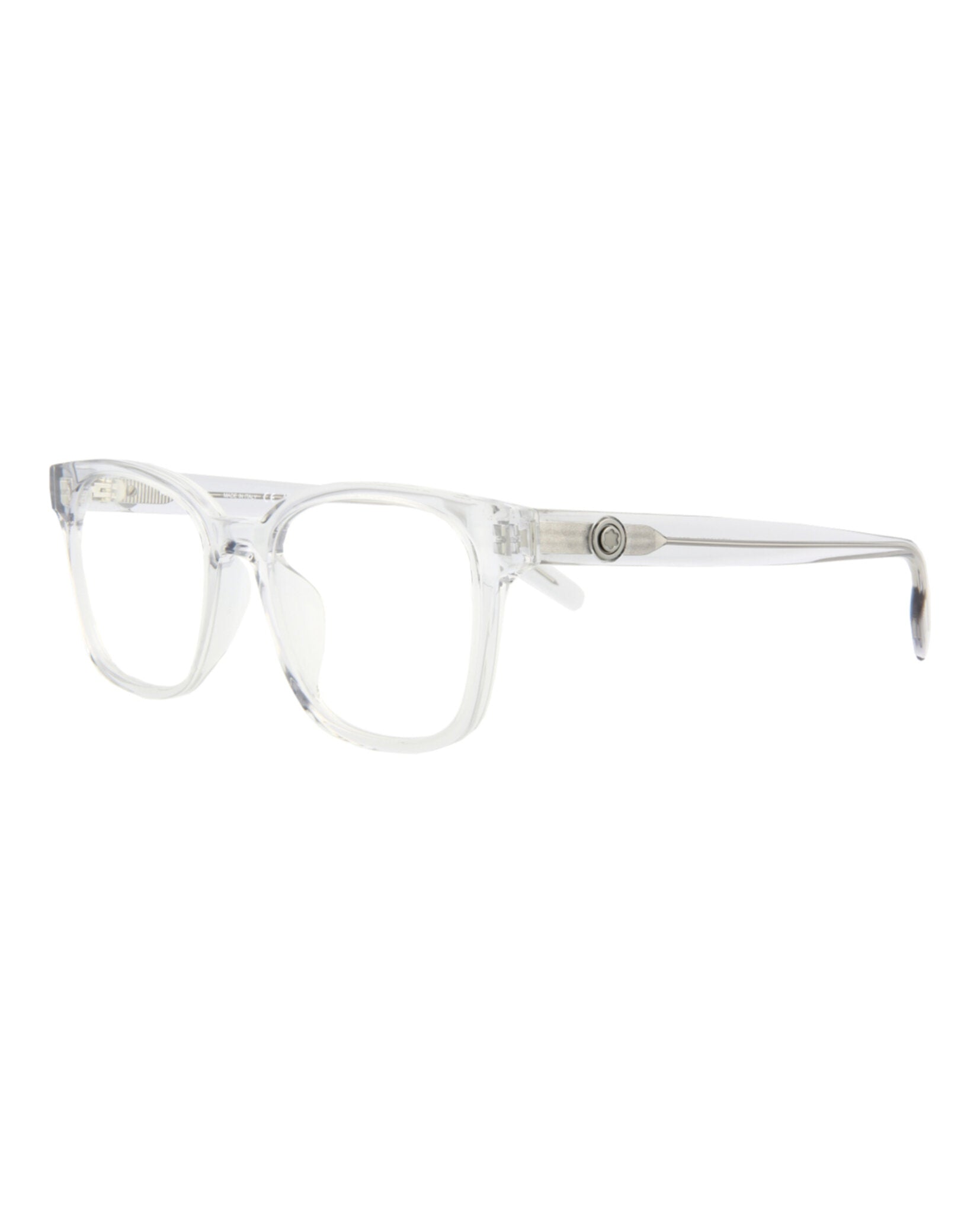 Montblanc Montblanc Mens Square/Rectangle Grey Grey Transparent Fashion Designer Eyewear