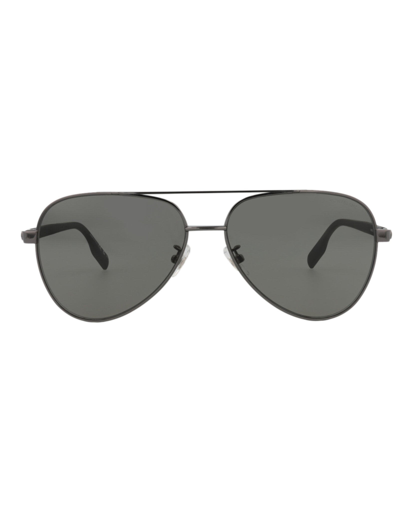 Montblanc Montblanc Mens Aviator Ruthenium Grey Grey Fashion Designer Eyewear