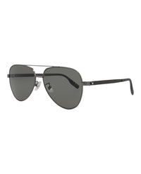 Montblanc Montblanc Mens Aviator Ruthenium Grey Grey Fashion Designer Eyewear