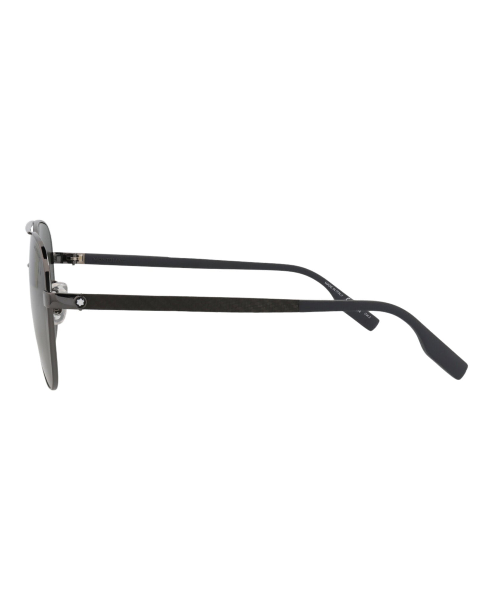 Montblanc Montblanc Mens Aviator Ruthenium Grey Grey Fashion Designer Eyewear