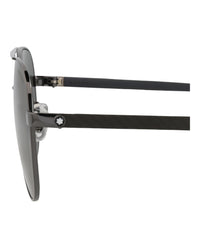Montblanc Montblanc Mens Aviator Ruthenium Grey Grey Fashion Designer Eyewear