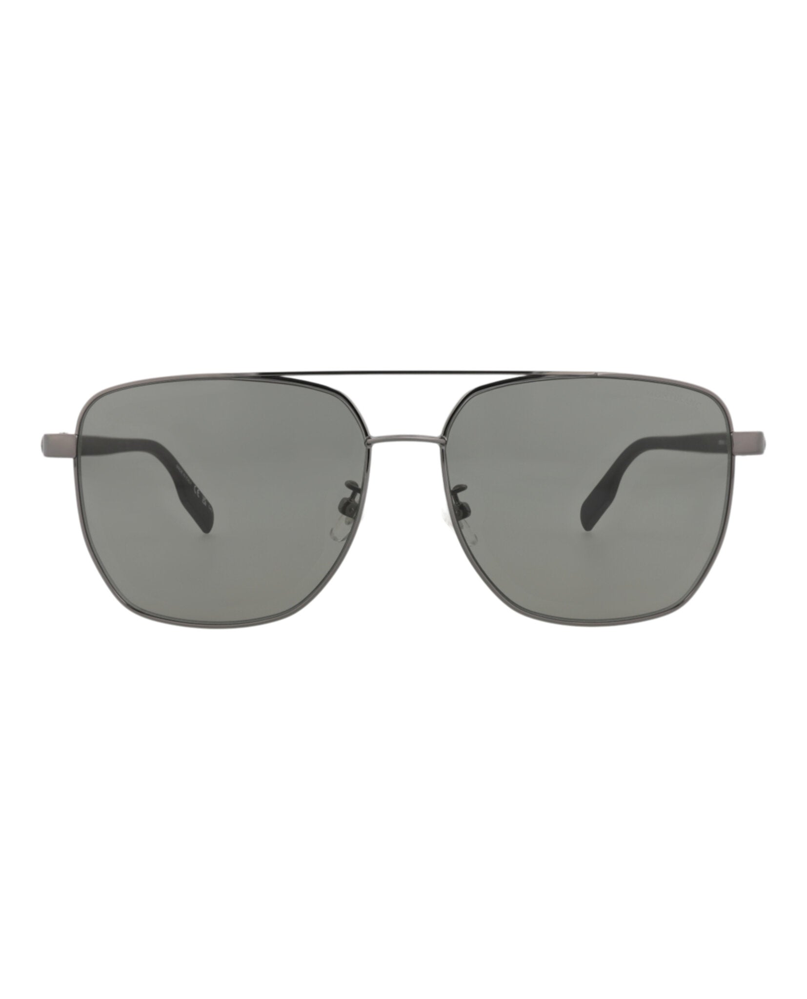 Montblanc Montblanc Mens Aviator Ruthenium Grey Grey Fashion Designer Eyewear