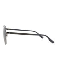 Montblanc Montblanc Mens Aviator Ruthenium Grey Grey Fashion Designer Eyewear
