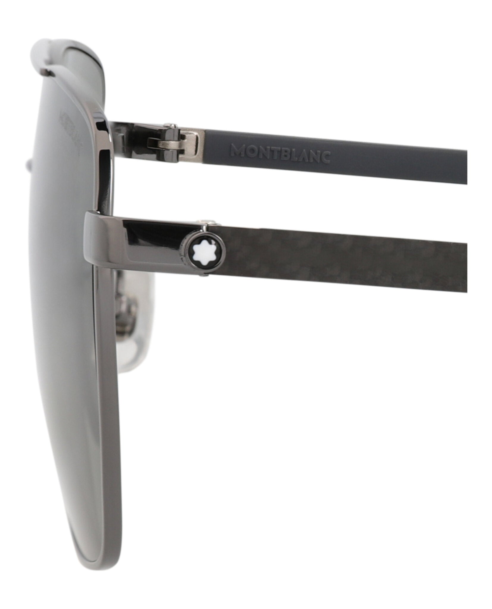 Montblanc Montblanc Mens Aviator Ruthenium Grey Grey Fashion Designer Eyewear