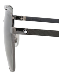 Montblanc Montblanc Mens Aviator Ruthenium Grey Grey Fashion Designer Eyewear