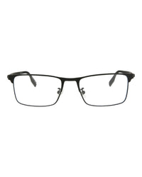 Montblanc Mens Square/Rectangle Black Black Transparent Fashion Designer Eyewear