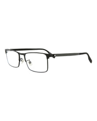 Montblanc Mens Square/Rectangle Black Black Transparent Fashion Designer Eyewear