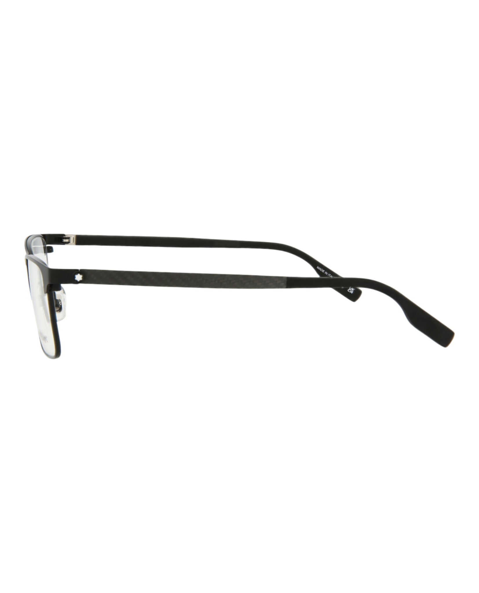 Montblanc Mens Square/Rectangle Black Black Transparent Fashion Designer Eyewear