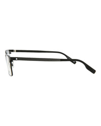 Montblanc Mens Square/Rectangle Black Black Transparent Fashion Designer Eyewear