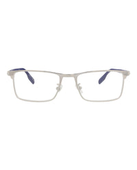 Montblanc Mens Square/Rectangle Silver Blue Transparent Fashion Designer Eyewear