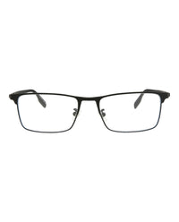 Montblanc Mens Square/Rectangle Black Black Transparent Fashion Designer Eyewear