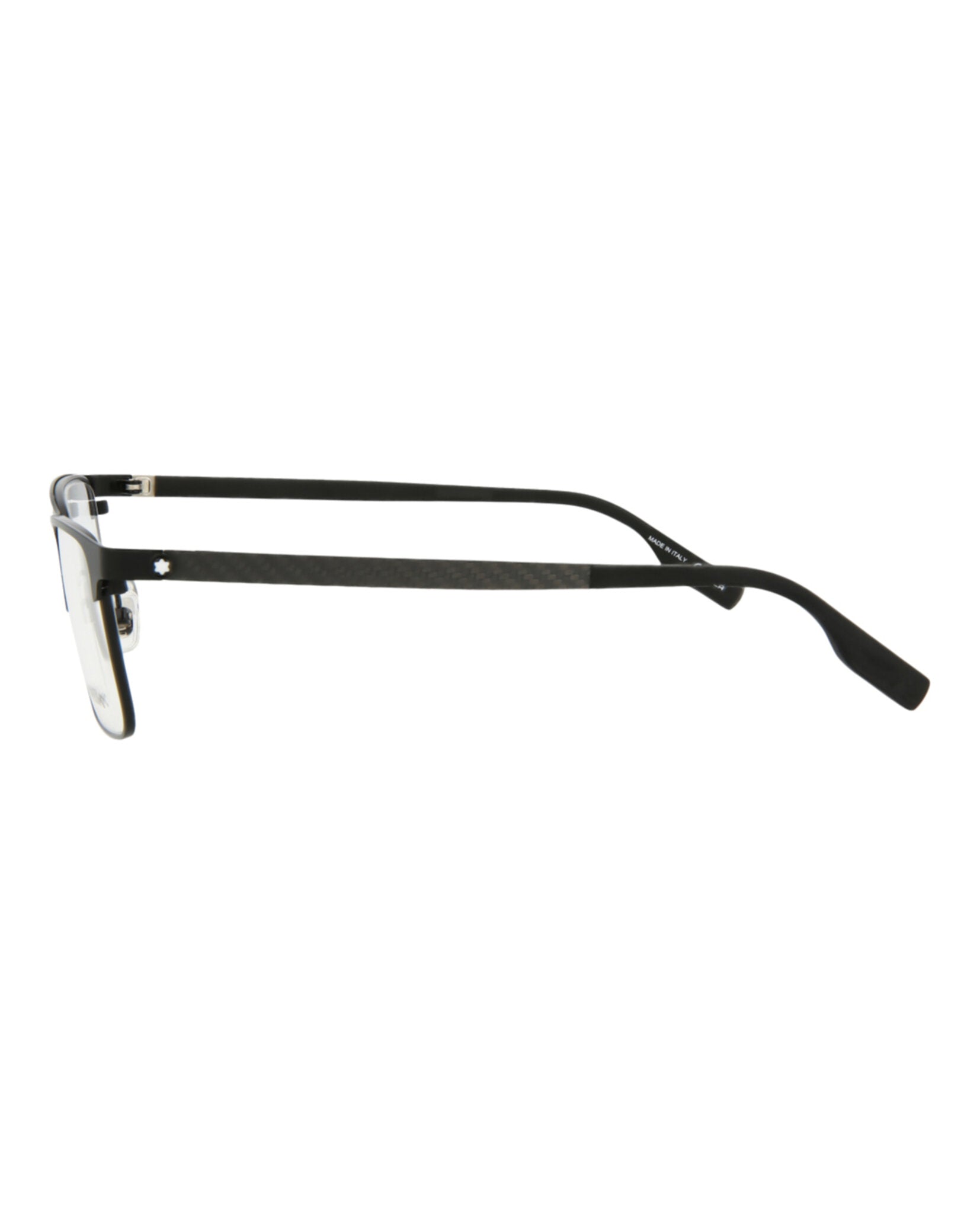 Montblanc Mens Square/Rectangle Black Black Transparent Fashion Designer Eyewear