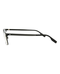 Montblanc Mens Square/Rectangle Black Black Transparent Fashion Designer Eyewear