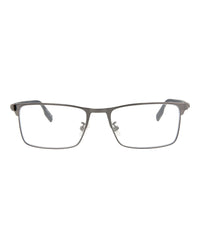 Montblanc Mens Square/Rectangle Ruthenium Grey Transparent Fashion Designer Eyewear