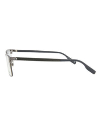 Montblanc Mens Square/Rectangle Ruthenium Grey Transparent Fashion Designer Eyewear