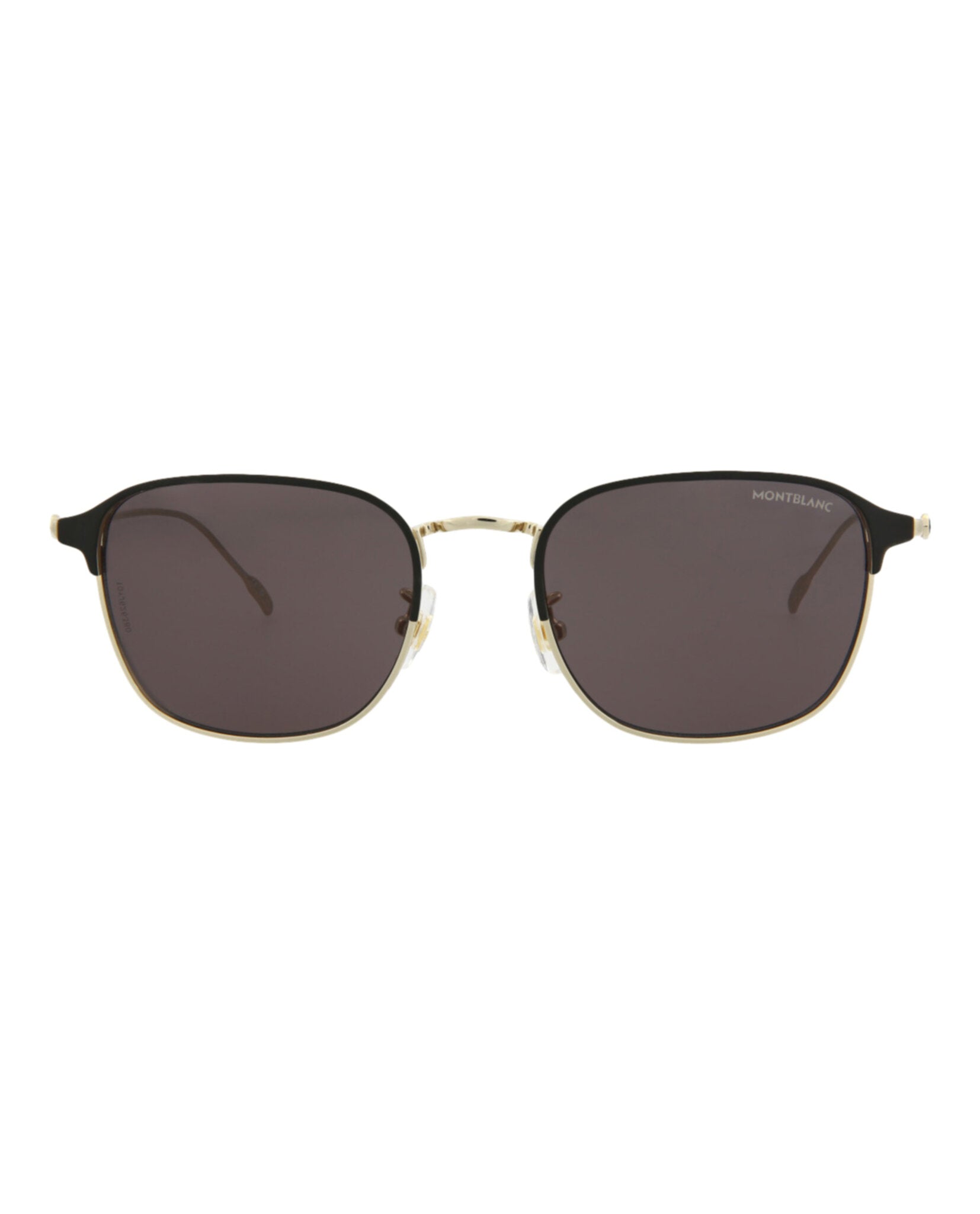 Montblanc Montblanc Mens Square/Rectangle Gold Gold Smoke Fashion Designer Eyewear