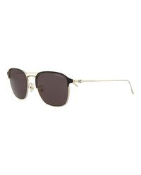 Montblanc Montblanc Mens Square/Rectangle Gold Gold Smoke Fashion Designer Eyewear