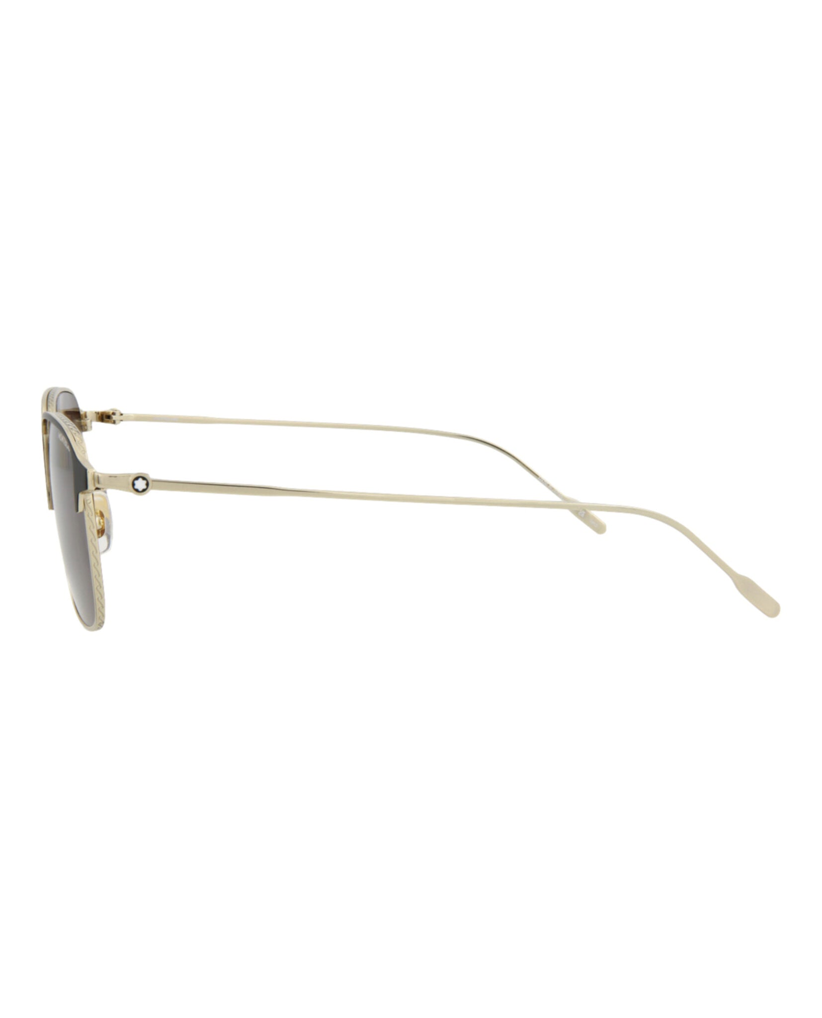 Montblanc Montblanc Mens Square/Rectangle Gold Gold Smoke Fashion Designer Eyewear