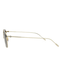 Montblanc Montblanc Mens Square/Rectangle Gold Gold Smoke Fashion Designer Eyewear