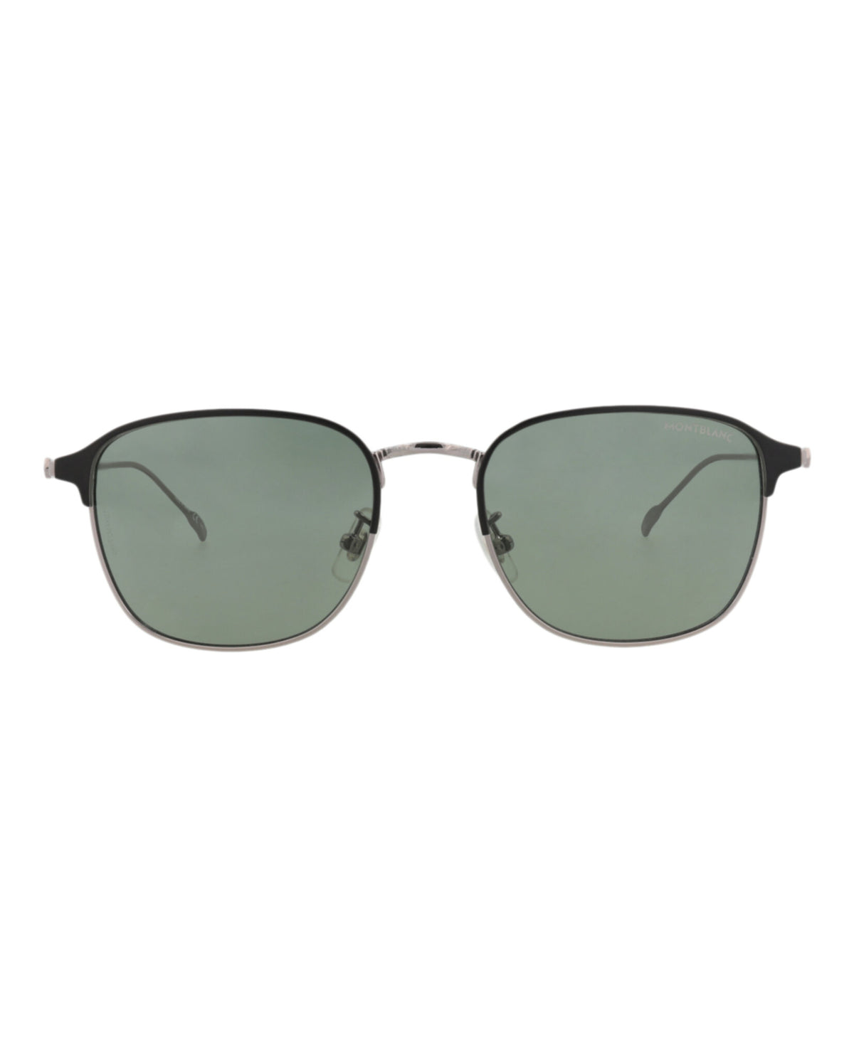 Montblanc Montblanc Mens Square/Rectangle Ruthenium Ruthenium Green Fashion Designer Eyewear