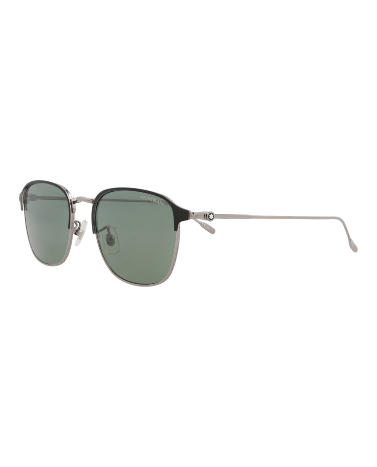 Montblanc Montblanc Mens Square/Rectangle Ruthenium Ruthenium Green Fashion Designer Eyewear