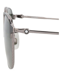 Montblanc Montblanc Mens Square/Rectangle Ruthenium Ruthenium Green Fashion Designer Eyewear