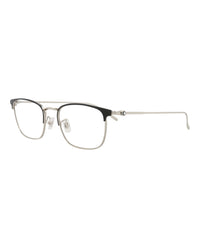 Montblanc Montblanc Mens Square/Rectangle Silver Silver Transparent Fashion Designer Eyewear