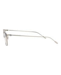 Montblanc Montblanc Mens Square/Rectangle Silver Silver Transparent Fashion Designer Eyewear
