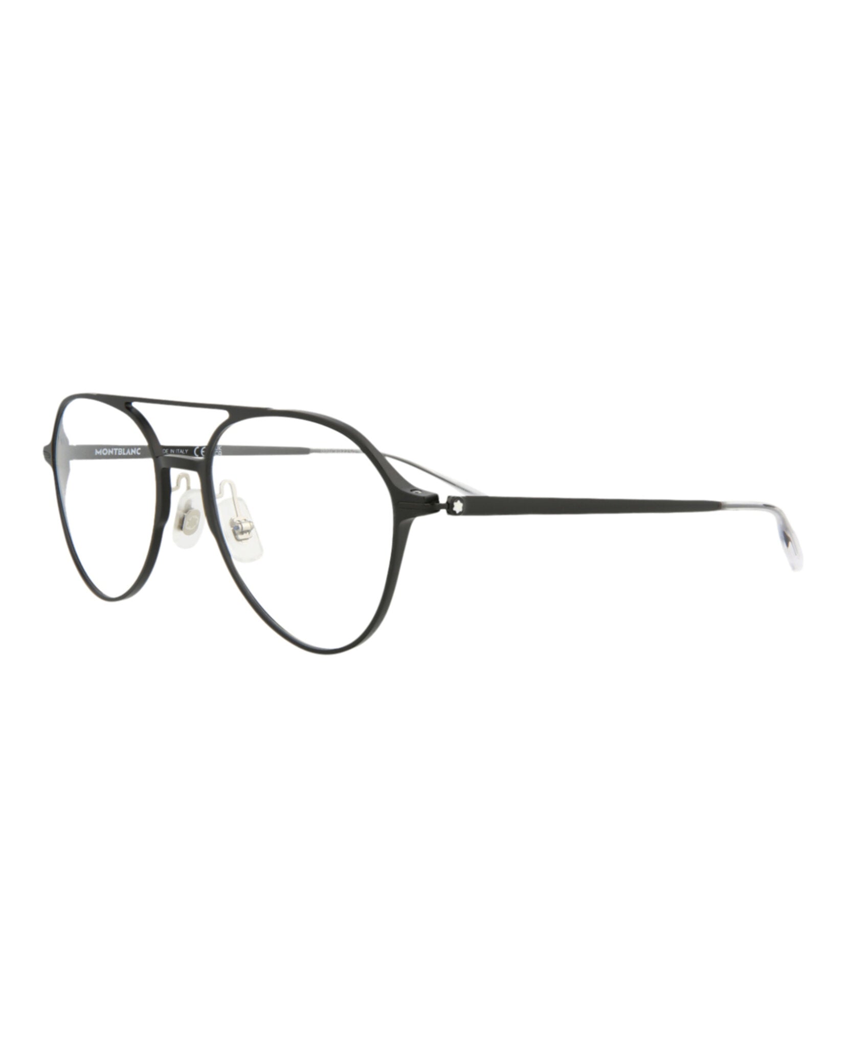 Montblanc Montblanc Mens Aviator Black Black Transparent Fashion Designer Eyewear