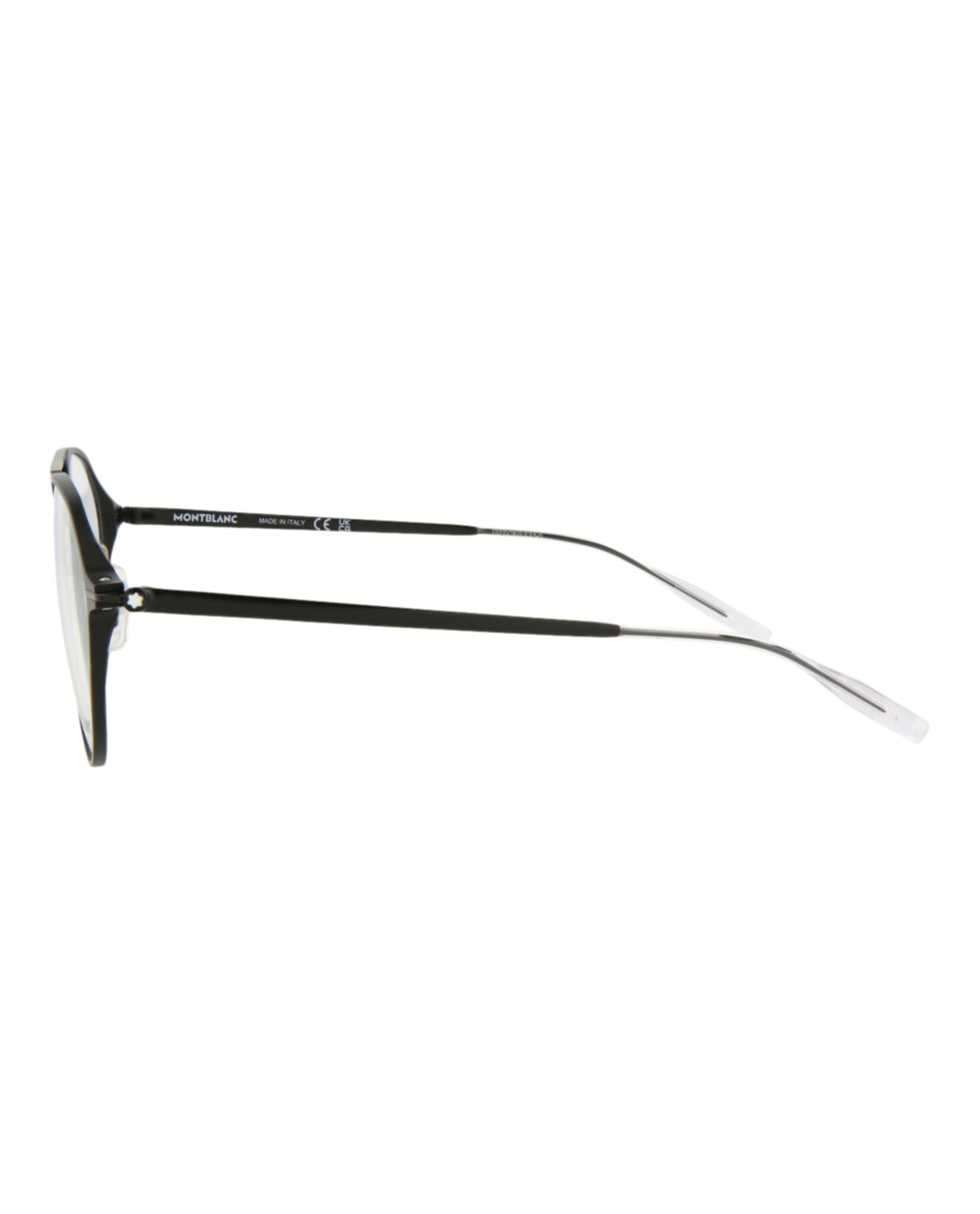 Montblanc Montblanc Mens Aviator Black Black Transparent Fashion Designer Eyewear