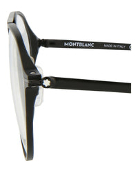 Montblanc Montblanc Mens Aviator Black Black Transparent Fashion Designer Eyewear