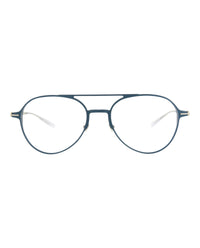 Montblanc Mens Aviator Blue Silver Transparent Fashion Designer Eyewear